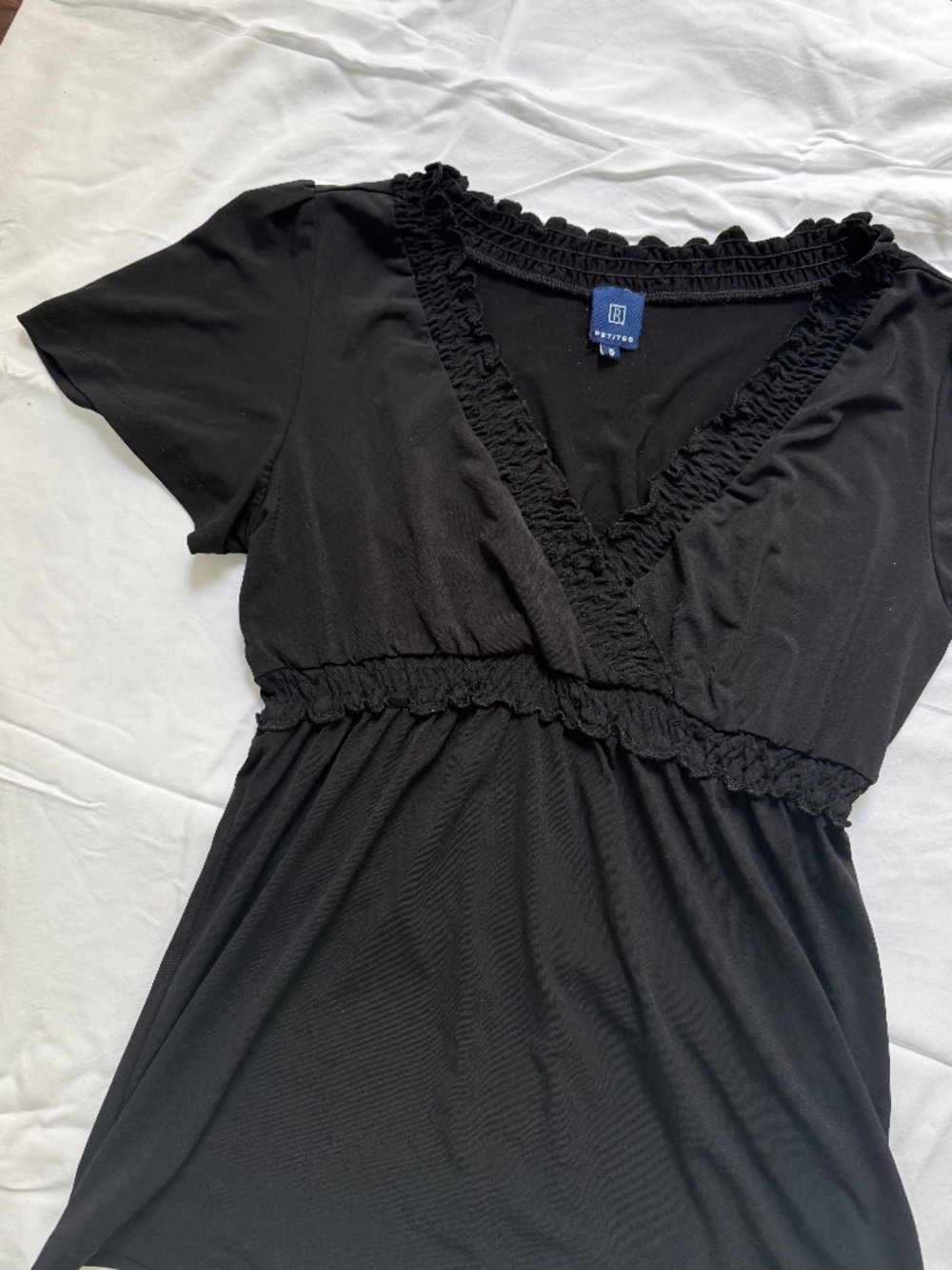 y2k babydoll v-neck shortsleeve blouse